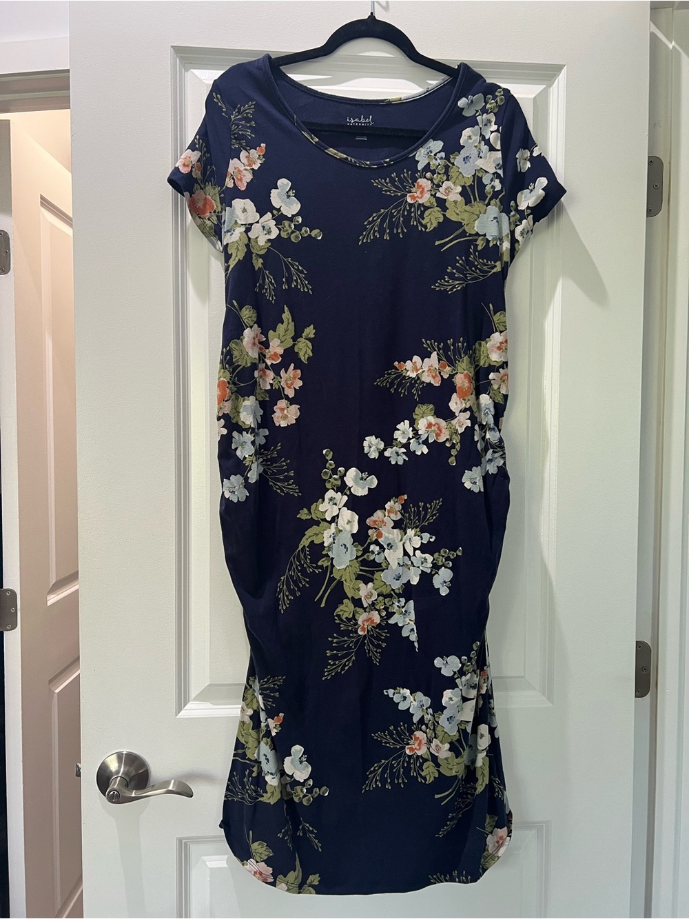 Isabel Maternity by Ingrid & Isabel Navy Floral Midi Dress